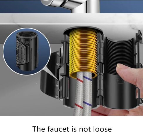 قطعتان من مشبك قفل الصنبور، أداة تثبيت الصنبور المضادة للارتخاء للمطبخ والحمام والمنزل والمطاعم والفنادق، سهلة التركيب وملاءمة آمنة in Kuwait