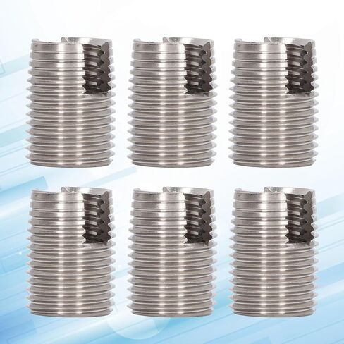 Jeanoko 20Pcs Slotted Thread Repair Insert Threaded Sleeve M16 x 1.5 22mm Stainless Steel Self Tapping Insert with Strong Tensile Strength in Saudi Arabia