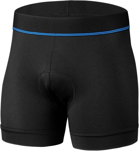 Sportneer Padded Cycling Underwear Men's 3D Padding Bike Bicycle Shorts Underwear Without Silicone Leg Band Blue in Saudi Arabia