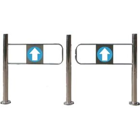 بوابة أمان خروج أوتوماتيكية من الفولاذ المقاوم للصدأ - باب وصول متأرجح في اتجاه واحد للمكتبات ومحلات السوبر ماركت والمستودعات - حاجز معدني عالمي (140 × 100 سم) in Kuwait