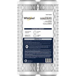 فلتر مياه من كتلة الكربون مقاس 10 بوصة × 2.5 بوصة WHKF-WHCB، معتمد من NSF 5 ميكرون يقلل من الكلور والرواسب، عمر 6 أشهر، خرطوشة بديلة CTO تناسب غطاء فلتر المنزل، نظام التناضح العكسي in Kuwait