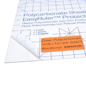 Polycarbonate Plastic Sheet 12" X 24" X 0.0625" (1/16") with Resource Kit for VEX Robotics Teams, Shatterproof in Kuwait
