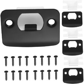 Holibanna 4 قطع ديدبولت سترايك لوحة مجموعة أغطية تقوية الأبواب المعدنية مسامير على شكل حرف D حشو فتحة القفل لتعزيز الأمان مناسبة للأبواب الداخلية in Kuwait