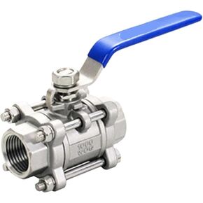 1/2 "3/4" 1 "2" صمام كروي ملولب من الفولاذ المقاوم للصدأ صمام كروي ثلاثي القطع DN15 DN20 DN25 DN32 DN40 DN50(1,SS201) in Kuwait