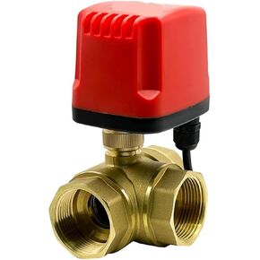 1-1/4 "صمام كروي مقاوم للماء ثلاثي الاتجاهات صمام كروي نحاسي صمام كروي ثلاثي الأسلاك تحكم في اتجاهين (T Type_12VDC_CR02) in Kuwait