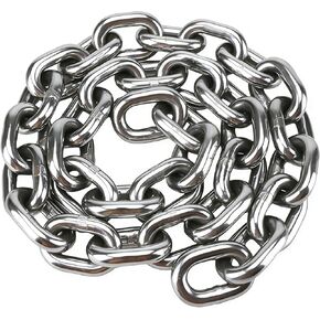 سلسلة من الفولاذ المقاوم للصدأ شديدة التحمل SUS304 بطول 6.5 أقدام، سلاسل تعليق بطول 1/6 بوصة، سلسلة خفيفة للخدمة، سلسلة تعليق للمنزل والتخييم في الهواء الطلق in Kuwait