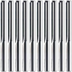 10 قطعة بت مستقيم فلوش تريم فتحة قطع بت CNC نهاية مطحنة راوتر بت 3.175/4/5/6/8 مم اثنين من المزامير فتحة مستقيمة أدوات الطحن باستخدام الحاسب الآلي النقش قاطعة المطحنة (6 × 22 × 50 لتر) in Kuwait