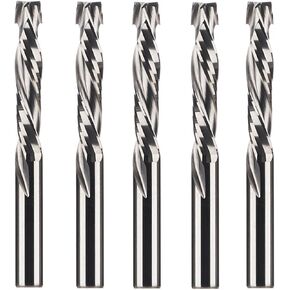 5 قطعة/الوحدة ضغط نهاية مطحنة دوامة راوتر بت قطع الخشب اثنين من الناي دوامة كربيد أداة طحن CNC راوتر بت الخشب نهاية مطحنة القاطع لقطع الخشب نحت النقش (5 قطعة SP2FC D6.0 L25) in Kuwait