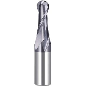 1 قطعة 2-الناي الكرة الأنف كربيد نهاية مطحنة 1/4 بوصة 1/2 بوصة عرقوب التيتانيوم طلاء دوامة طحن أداة النجارة النقش بت (12.7x9.52x25.4x63.5) in Kuwait