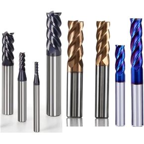 مجموعات مطحنة النهاية 4 مزامير HRC50° HRC55° HRC65° مطحنة نهاية حلزونية CNC راوتر بت 1 مم إلى 20 مم 4F مطحنة نهاية للخشب والألومنيوم والصلب والتيتانيوم in Kuwait