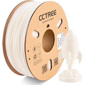 CCTREE ASA Filament 1.75 مم، مقاومة للأشعة فوق البنفسجية، مادة عالية القوة ومقاومة للطقس للمطبوعات الخارجية المتينة، خيوط طابعة ثلاثية الأبعاد 1 كجم (2.2 رطل) بكرة، دقة الأبعاد +/- 0.03 مم، أبيض in Kuwait