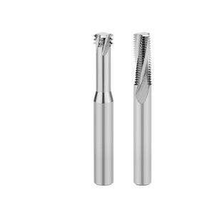Carbide Threaded Milling Cutter Single Tooth Three Full Thread CNC Cutting Tools Aluminum Threading End Mills 10Pcs(M3.5x0.6) in Kuwait