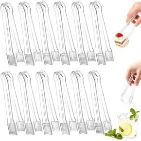 10 Pcs Clear Plastic Serving Tongs, 6.3 Inch Small Disposable Plastic Tongs for Food, Buffet, Party, Salad, Ice, Candy, Appetizer, Catering, Easy to Hold and Clean in Kuwait