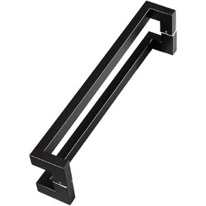 Heavy Duty Commercial Grade Stainless Steel Modern Push Door Handle/Barn Door Handle/Glass Handles,Length 42.5/60/80/120cm,Easy to Install (Color: Black,Size: 120 x 117.5cm) in Saudi Arabia