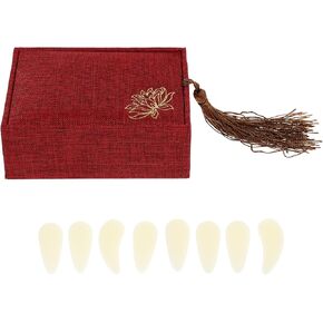 مجموعة اعواد أصابع جوزينج الاحترافية من تويفيان، شريط لاصق صغير الحجم، أظافر صناعية بيضاء للعب جوزينج، 8 قطع محمولة للبالغين in Kuwait