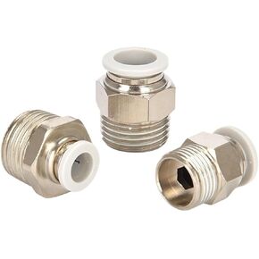 خرطوم النحاس المقابس السريعة الأبيض الفولاذ المقاوم للصدأ PC الموضوع موصل مستقيم PC8-01 هوائي 1 قطعة (PC14-03) in Kuwait