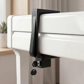 Piano Fallboard Lock, Keyboard Lock with 6.25 Inch Clamp, Keyed Security System with Protective Foam and Adjustable Shims, Easy Install for Home Studio Church in Kuwait