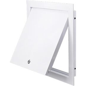 لوحة وصول معدنية قابلة للقفل - غطاء باب وصول مدمج للحائط/السقف - فتحة وصول قوية باللون الأبيض، لفحص المباني الصناعية والتجارية (20 × 20 سم) in Kuwait