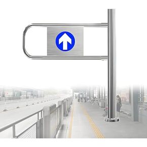 Stainless Steel Security Revolving Door - Heavy Duty Spring-Loaded Single Swing Gate for Supermarkets One-Way Entry/Exit Barrier Right Side 70×100cm in Kuwait