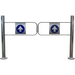 باب من الفولاذ المقاوم للصدأ باتجاه واحد لمحلات السوبر ماركت، بوابة أمان متأرجحة أوتوماتيكية، جهاز الدخول والخروج، بوابة للمشاة للمتجر/المتجر/العداد، in Kuwait