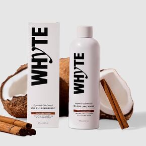 غسول الفم بزيت جوز الهند العضوي من وايت لتبييض الأسنان وصحة اللثة (النعناع) in Kuwait