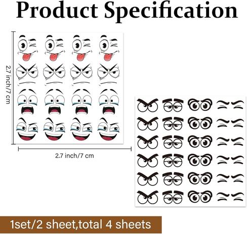 PLIGREAT 4 Sheets Facial Expression Golf Ball Markers 80 Pcs Creative Pattern Golf Ball Stickers for Marking Identifying Balls Golfing Balls Decals Gifts for Golfers Golfing Accessories in Kuwait