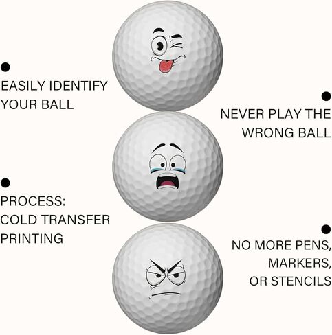 PLIGREAT 4 Sheets Facial Expression Golf Ball Markers 80 Pcs Creative Pattern Golf Ball Stickers for Marking Identifying Balls Golfing Balls Decals Gifts for Golfers Golfing Accessories in Kuwait