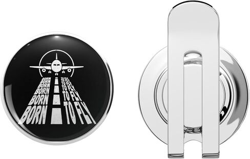 Born to Fly Aviation Pilot Flying Airplane Aircraft Golf Hat Clip with Magnetic Ball Marker – Durable Metal Accessory for Golfers in Saudi Arabia