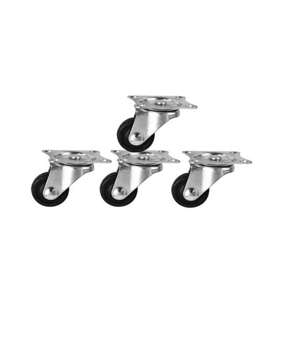 (Pack of 24) Casters 1.25-inch Rubber Universal Wheel Height 4cm Silent Diameter 3cm Beauty Instrument 2 in Saudi Arabia