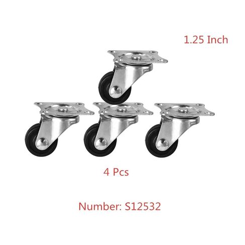 (Pack of 24) Casters 1.25-inch Rubber Universal Wheel Height 4cm Silent Diameter 3cm Beauty Instrument 2 in Saudi Arabia