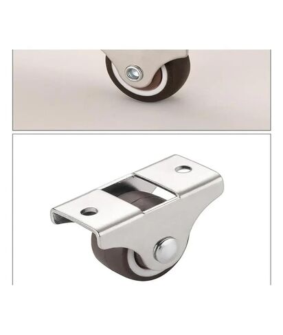(Pack of 4) 1.5-inch 4-Hole Flat Double-Wheel Universal Wheel Silent Small Tatami Drawer Pulley Cabinet Roller Rubber in Saudi Arabia