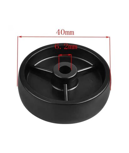 (Pack of 4) Casters 1.5 Inch Black Pp Single Wheel Lightweight Plastic Smooth Piece Diameter 40mm Furniture in Saudi Arabia