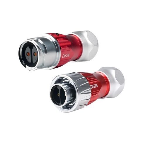 IP68 Solder-Free Connector 2-core Lock Wire DH24 Rear nut Lock Screw Male and Female Docking Aviation(Docking 25A) in Saudi Arabia