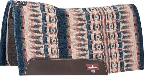 وسادة علوية لبطانية الخيول الكلاسيكية، مقاس 1/2 بوصة من الصوف، طاووس بحري، 32 × 34 in Saudi Arabia