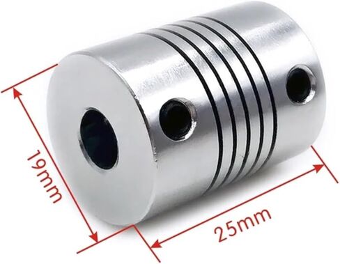 5pcs 6-8 D19*L25 Aluminium Flexible Jaw Shaft Coupling 5 8 6.35mm 8mm 10mm CNC Stepper Electronic Starter Coupler in Saudi Arabia