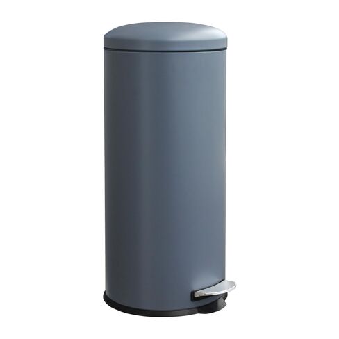 8-Gallon Stainless Steel Trash Can – Round, Slim Garbage can featuring a Removable Inner Liner, Soft Close Lid, Step-on Pedal. Ideal for use in the Kitchen,Office, Living room, or Bathroom,Grey. in Saudi Arabia