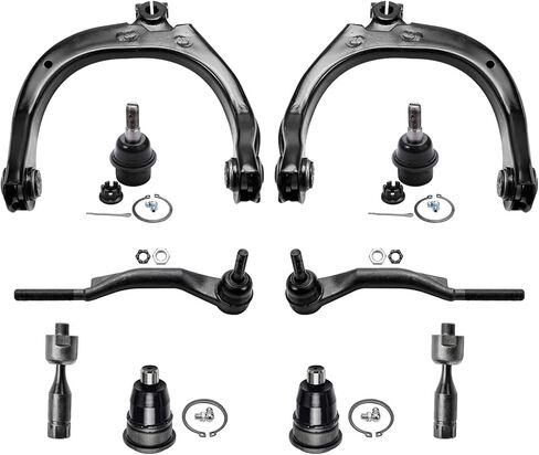Detroit Axle - Front End 10pc Suspension Kit for 2003-2009 Chevy Trailblazer GMC Envoy, 2 Upper Control Arms, 4 Upper & Lower Ball Joints, 4 Inner & Outer Tie Rods 2004 2005 2006 2007 2008 Replacement in Saudi Arabia