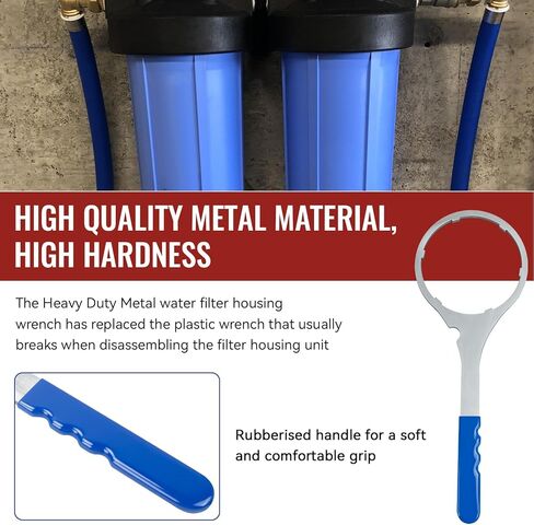 مفتاح ربط فلتر المياه SPBW-5 شديد التحمل 5.93 بوصة، مفتاح فلتر المياه SW-3 لاستبدال فلتر المنزل بالكامل لمفاتيح Pentair Pentek 150296 البلاستيكية، متوافق مع Culligan وPentek وPlymouth in Kuwait