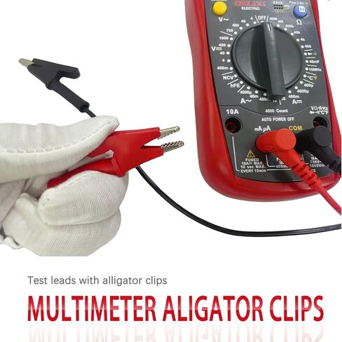 2PCS Test Leads, Alligator Clips, Red and Black, Multimeter Probes, Banana Plug to Alligator Clip Multimeter Test Leads in Saudi Arabia