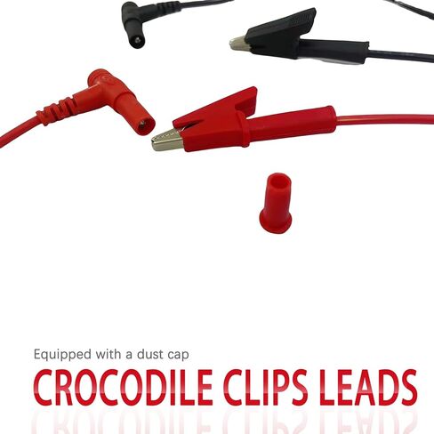 2PCS Test Leads, Alligator Clips, Red and Black, Multimeter Probes, Banana Plug to Alligator Clip Multimeter Test Leads in Saudi Arabia