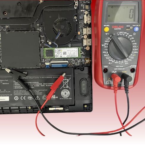 2PCS Test Leads, Alligator Clips, Red and Black, Multimeter Probes, Banana Plug to Alligator Clip Multimeter Test Leads in Saudi Arabia