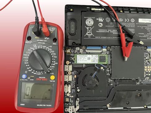2PCS Test Leads, Alligator Clips, Red and Black, Multimeter Probes, Banana Plug to Alligator Clip Multimeter Test Leads in Saudi Arabia