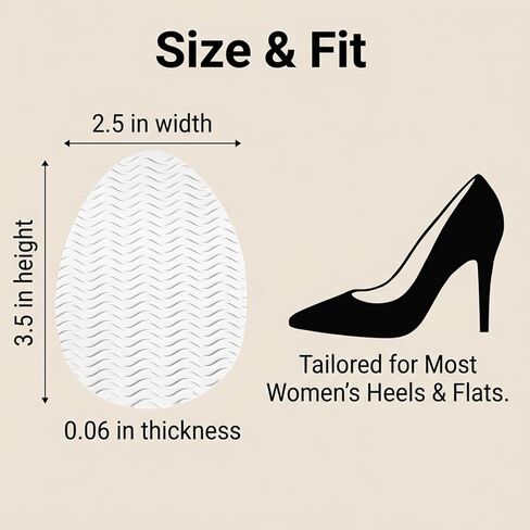 Clear Non Slip Shoe Pads for Heels,2Pairs Shoe Gummies for Heels,Non Slip Shoe-Pads for Pointed Toe Soles,for Pumps, Stilettos & Dress Shoes. in Saudi Arabia