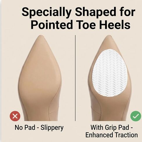 Clear Non Slip Shoe Pads for Heels,2Pairs Shoe Gummies for Heels,Non Slip Shoe-Pads for Pointed Toe Soles,for Pumps, Stilettos & Dress Shoes. in Saudi Arabia