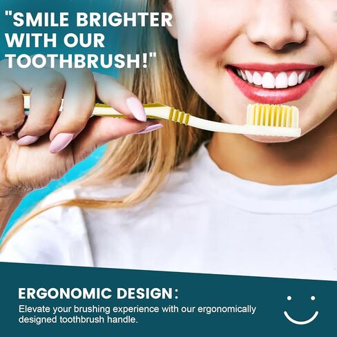 مجموعة فرش أسنان نافونا 50 قطعة مغلفة بشكل فردي، فرشاة أسنان للاستعمال مرة واحدة، فرش أسنان كبيرة للبالغين، فرش أسنان للأطفال، شعيرات ناعمة، مقبض مريح، مثالية للسفر والفندق والتبرع in Kuwait