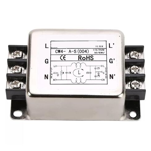 تنقية مرشح طاقة الكتلة الطرفية للتيار المتردد أحادي الطور 220 فولت CW4-6A-S (004) 10A (واجهة إدخال CW4-20A-T) in Kuwait