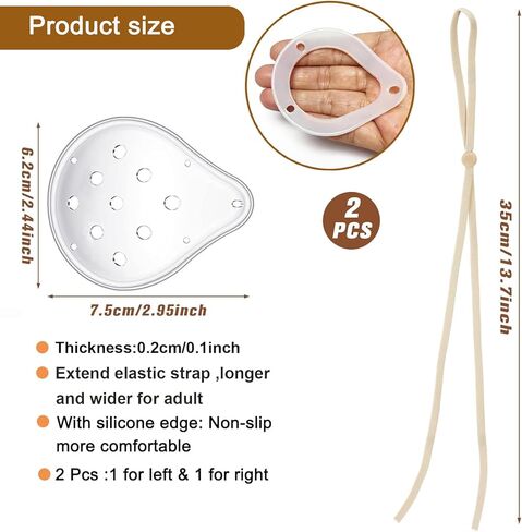 AMZVIO 2 Pack Eye Shield After Cataract Surgery,Clear Eye Patch Medical Hard Protective Cover,with Adjustable Strap & Soft Silicone Edge,Great Eyes Protection for Adults Sleeping(Beige) in Kuwait
