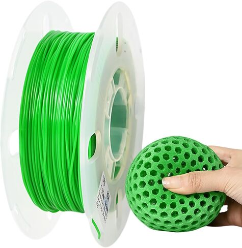 خيوط TPU، PRILINE 85a خيوط طباعة ثلاثية الأبعاد مرنة وناعمة 0.5 كجم 1.75 مم بكرة، خيوط طباعة ثلاثية الأبعاد مرنة وناعمة من مادة TPU، أخضر in Kuwait