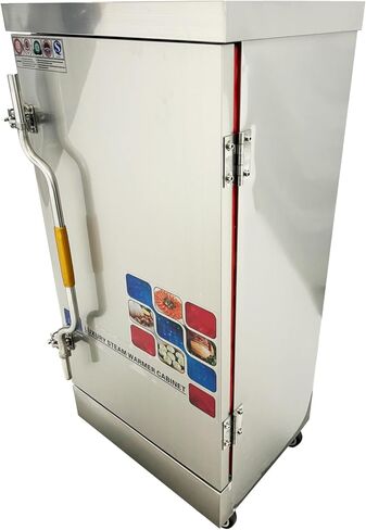 110V Commercial Electric Steaming Cabinet 12 Trays Multi-purpose Steam Warmer Cabinet 12000W 15.7"*23.6" Size of Tray 0.02Mpa Pressure Rice Steaming Box in Kuwait