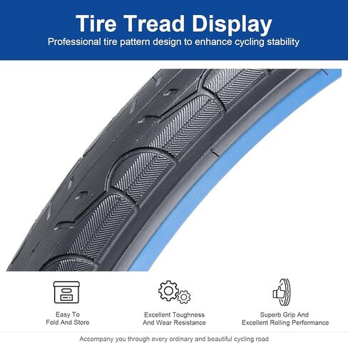 20x1.50 (40-406) Bike Tire 20 inch Bicycle tire Suitable for 20X1.5 20 x 1.50 City/Road/Commuter Folding Replacement Bike Tire (Single) in Saudi Arabia